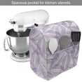 thumbnail image 2 of Pastel Stand Mixer Cover, Monochrome Leafage Pattern Foliage of Feminine Nature Plants Gardening Theme, Kitchen Appliance Organizer Bag Cover with Pockets, 5 Quarts, Lilac and White, by Ambesonne, 2 of 4