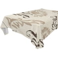 thumbnail image 1 of EREHome Cream Flowers Tablecloth 60x104 inches, 1 of 4