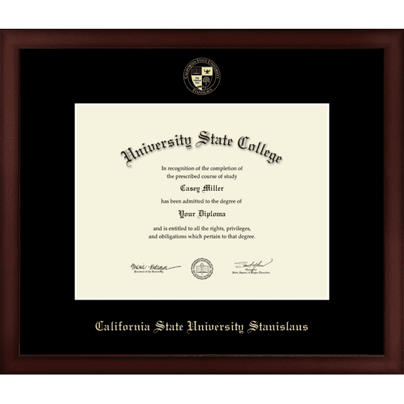 California State University Stanislaus Diploma Frame, Document Size 11" x 8.5"