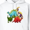 thumbnail image 3 of Inktastic Cute Dinosaurs Adult Hoodie Sweatshirt, 3 of 4