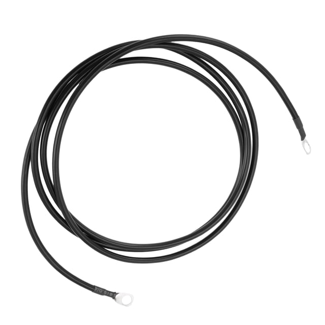 Cable de inversor de batería universal de 3/8" terminal 8 AWG negro 8 pies cable de batería de cobre estañado 1 pc