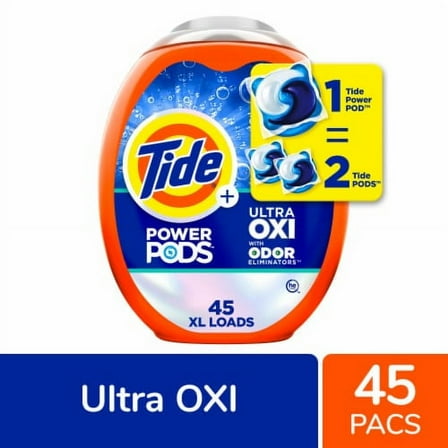 Tide Power Pods With Ultra Oxi & Odor Eliminators Original Scent Laundry Detergent Pods