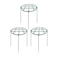thumbnail image 2 of S SERENABLE 3 Pieces Peony Support Cages Climbing Trellis Multifunctional Iron Easy Installation Plant Support Rings for Flopping Flowers 35x45 cm, 2 of 9