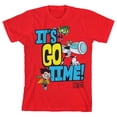 thumbnail image 6 of Teen Titans Go It's Go Time! Youth Red Graphic Tee-Small, 6 of 7