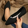 thumbnail image 2 of Tawop Womens Shoes Walking Shoes Casual Comfort Flat Pointy Toe Black Size 5.5, 2 of 9