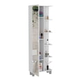 thumbnail image 4 of Linen Cabinet White Finish, 62" Tall, 5+ Shelves For Entryway Organization With Door, 62.29" Adjustable Interior, 4 of 4