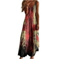 thumbnail image 2 of Haivin Women's Sleeveless Patriotic Printed Spaghetti Strap Maxi Dress, Lightweight and Casual, for Summer Beach Party and Daily Wear, 2 of 3