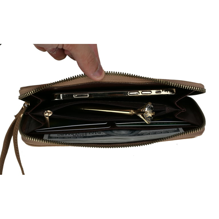 Vintage Louis Quatorze Saffiano Leather Shoulder Bag & Wallet Set Burgundy