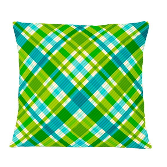 Designart Tartan Geometrical Texture II' Mid-Century Modern Throw Pillow - 12x20