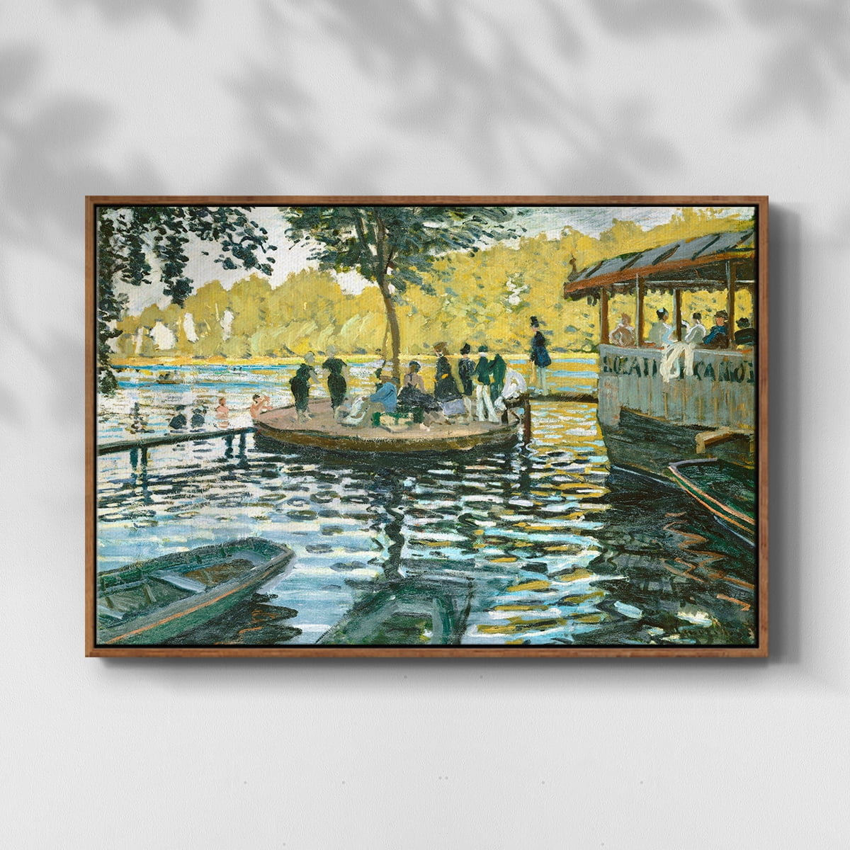 Vintage Landscape-CXV By Wexford Home Framed in Walnut Wood Gallery Wrapped Canvas 27 in. x 41 in.