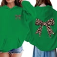 thumbnail image 4 of UACY Girl's Hoodies Sweatshirt Bow Graphic Hoodie Long Sleeve Pullover Tops Cute Hoodies for Teen Girls with Pocket (Green, 9-10 Years), 4 of 8