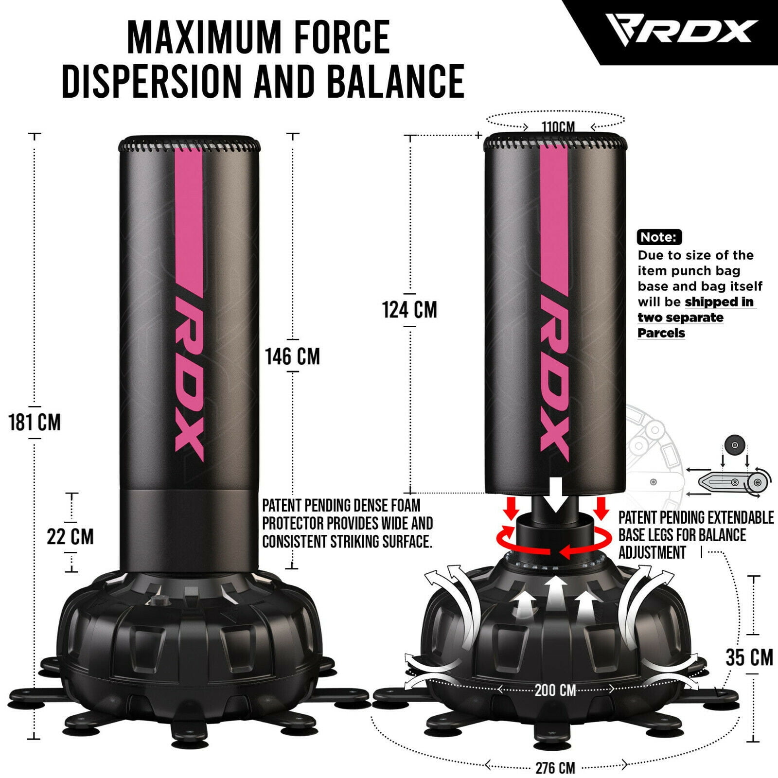 free standing punch bag 6ft