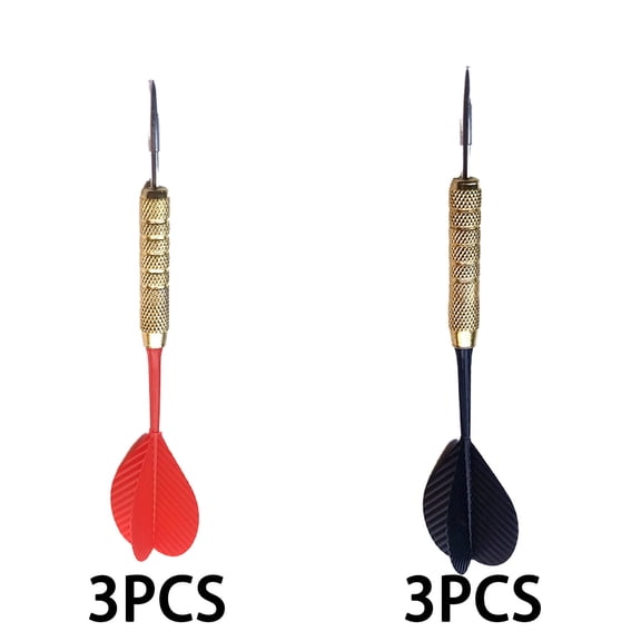 BESTSKY 6Pcs Darts Safe and Strong Steel Tip Darts,Non-Breakable Darts Metal Tip Set,Red and Black, for Home, Bar, Game Room, Competition, Practice