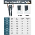 thumbnail image 7 of Mens Golf Pants Stretch Work Dress Pants 30"/32" Quick Dry Lightweight Casual Comfy Trousers with 3 Pockets, 7 of 7