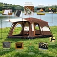 thumbnail image 3 of 8 Person Outdoor Family Camping Tents, 12' x 8' x 6', Easy Setup Waterproof Windproof Backpacking Tent with Divided Curtain, Lightweight Portable for Camping, Travel, Fishing, Hiking, Coffee, 3 of 10