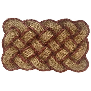 Coir Doormat Lover's Knot - Brown 22" x 36"