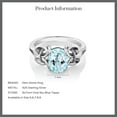 thumbnail image 5 of Gem Stone King 2.00 Ct Oval Sky Blue Topaz 925 Sterling Silver Ring, 5 of 5