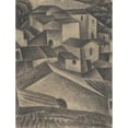 thumbnail image 3 of Leo Gestel 15x18 Black Modern Framed Museum Art Print Titled - Houses of an Italian Village (1924), 3 of 5
