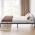 thumbnail image 2 of 8-pulgada heavy-duty metal queen marco de cama: no box spring required, noise-free, easy to assemble, negra, 2 of 7