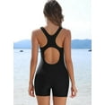 thumbnail image 4 of Asoul Womens Athletic One Piece Swimsuit Boyleg Sport Swimming Racerback Modest Bathing Suit, 4 of 6