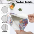 thumbnail image 6 of COEQINE Tissue Box Cover PU Leather Rectangular Napkin Tissues Organizer Napkin Tissue Dispenser for Kitchen Bathroom Bedroom Office Car Home Decor, Bohemian Flower Yellow Violet, 2 PCS, 6 of 7