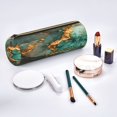 thumbnail image 2 of Easygdp Emerald Color Gold Marble para Estuche de Lápices Cilíndrico de Cuero con Cremallera, Organizador de Lápices de Cuero para Escuela, Oficina y Viajes, 2 of 6