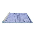 thumbnail image 2 of Ahgly Company Machine Washable Indoor Square Solid Blue Modern Area Rugs, 3' Square, 2 of 4