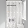 thumbnail image 6 of White Shower Curtain, Floral Shower Curtains for Bathroom White Sheer Shower Curtain Decor Bathroom Waterproof Shower Cutain with Plastic Hooks, 72x72in, 6 of 9
