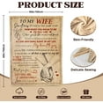 thumbnail image 6 of Gifs for Wife from Husband Wife Birthday Gifts Wedding Anniversary Romantic Gifts for Wife Christmas Mother''s Day Birthday Gifts for Wife Valentines Day Gifts for her to My Wife Blanket 50x60, 6 of 6