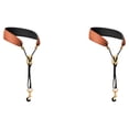 thumbnail image 3 of Redempat Saxophone Neck Strap Padded Comfortable for Bass Saxophone Clarinet Soprano Brown 45cm 2Set, 3 of 6
