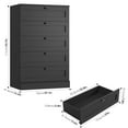 thumbnail image 7 of Homfa 5 Drawer Black Bedroom Dresser, Modern Vertical Dresser Drawers Wood Organizer for Living Room Entryway Small Spaces, 7 of 7
