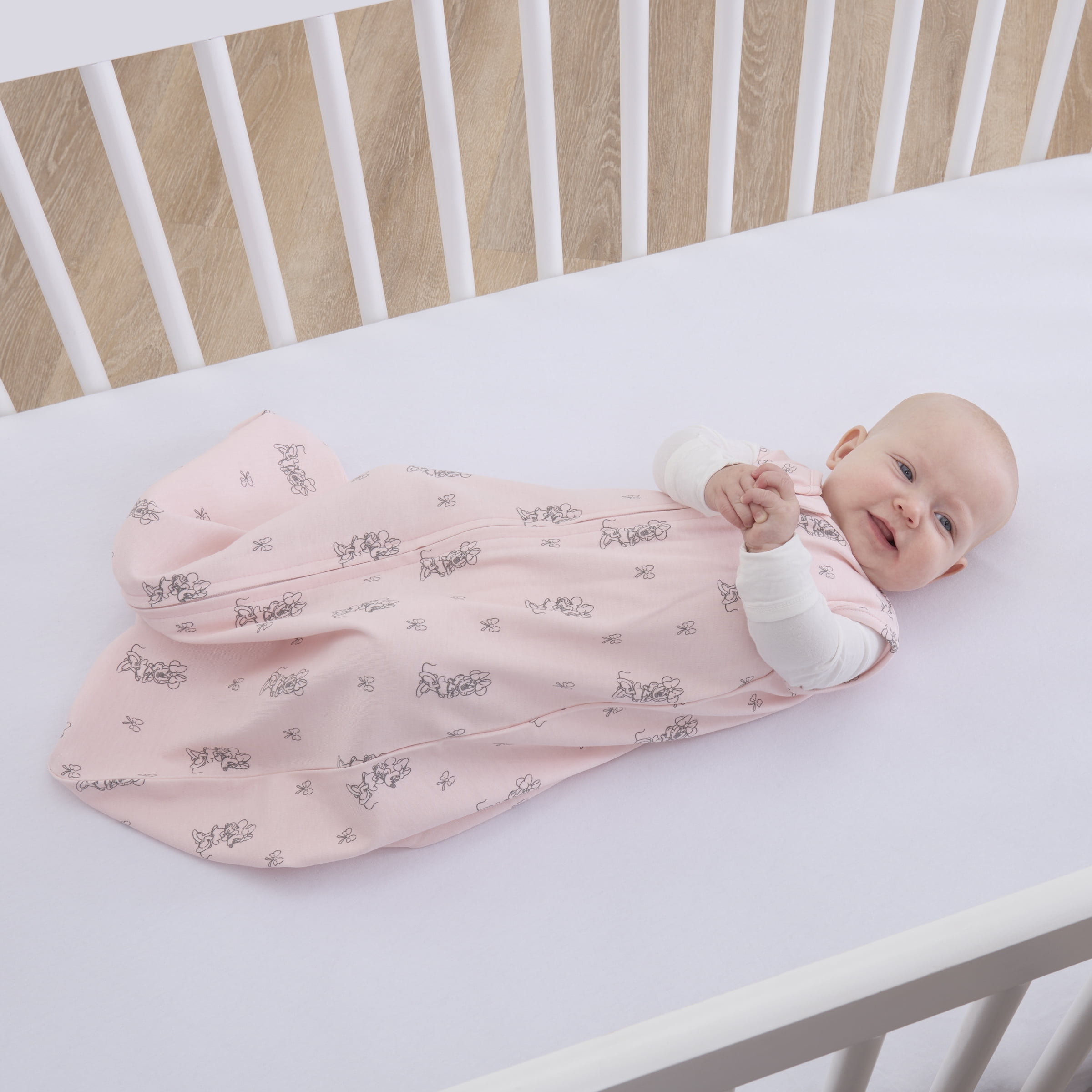 Minnie Mouse Infant Girl Wearable Baby Blanket, Pink