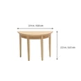 thumbnail image 2 of KAKOWELY Escritorio de entrada semicircular en miniatura, 3 piezas, modelo de simulación de casa, muebles de escritorio, 2 of 5