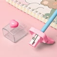 thumbnail image 4 of MERILER Heart-Shaped Pencil Sharpener, Rotating Hole, Transparent Tape Cover, Compact & Portable, Safe & Efficient for Classroom Use, 4 of 5