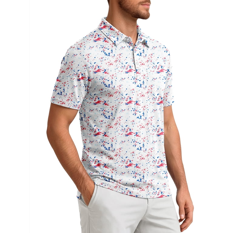 Gents Bliss Men's Floral Print Golf Polo Shirt photo 3