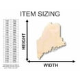 thumbnail image 2 of Unfinished Wood Maine Shape - State - Craft - up to 46" DIY 24" / 1/8", 2 of 3