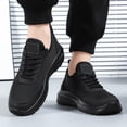 thumbnail image 4 of Domuza Men's Summer Breathable Mesh Walking Shoes, shock absorbing and non slip lightweight casual sneakers for all-day comfort. Black 7 (EU-39), 4 of 4