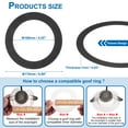 thumbnail image 2 of Anillos Goof Uxcell de 4.25" ID 6.69" OD para luz empotrada, anillo de metal Goof negro, 2 of 7