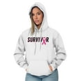 thumbnail image 5 of Breast Cancer Survivor Pink Ribbon Hoodie Sweatshirt Women Brisco Brands S, 5 of 6