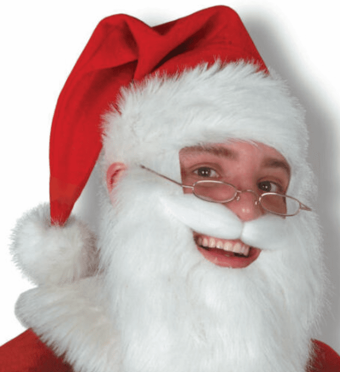 Christmas Holiday Xmas Cap for Santa Claus Costume NEW Santa Hat WITH BEARD 
