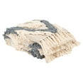 thumbnail image 2 of SAFAVIEH Lila Grace Fringe Throw Blanket Grey / Beige, 2 of 2