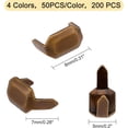 thumbnail image 4 of 200Pcs 4 Color Brass Belt Staples Claps 8x5mm Rectangle Metal Leather Staples Leather Button, 4 of 5