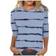 thumbnail image 1 of ICHUANYI Liquidación Camiseta holgada estampada a la moda para mujer Blusa de manga 3/4 de longitud media Blusa con cuello redondo Tops casuales ICHUANYI WER2023082204052, 1 of 4