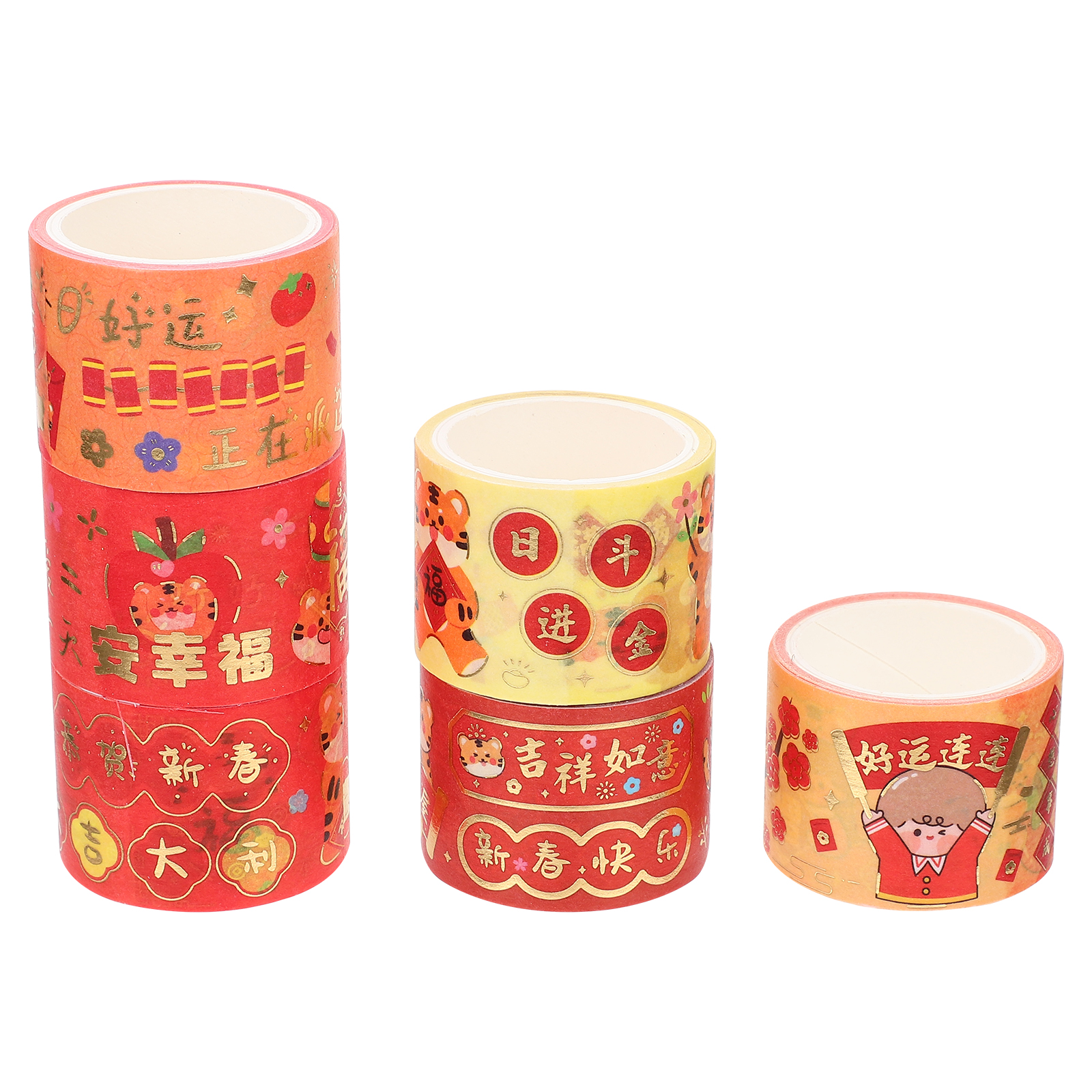 6 Rolls of Colored Masking Tape Decorative Masking Tape Adorable Washi Tape Scrapbook Accessory