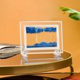 thumbnail image 1 of Exhibición De Arte De Arena 5 pulgadas Sand Art Quicksand 3D paisaje que fluye arena imagen reloj de arena (azul), 1 of 7