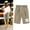 Khaki, variant on OKBOP Yoga Pants With Pockets,Summer Print Five Points Large Size Cotton Linen Casual Pants for Women