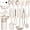 Khaki, variant on Chef 22-Piece Silicone Cooking Utensils Set, Heat Resistant & Dishwasher Safe Kitchen Tools, Non-Scratch Spatula Set for Nonstick Cookware (Pink)