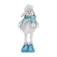 thumbnail image 2 of Blue snowman Standing Figure, Telescoping Christmas Doll Decor, Vintage Plaid Fabric Stretchable Figures, for Xmas Tree Home Party Festive Decor Christmas New Year Gift, Holiday Display Collection, 2 of 7