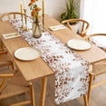 thumbnail image 3 of Table Runner 70 Inches Long for Kitchen Dining, Brown Red Eucalyptus Leaves Dresser Scarf Farmhouse, Dining Table Decorations for Wedding/Parties, Watercolor Spring Summer Botanical 13 x 70 In, 3 of 8