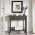 thumbnail image 5 of Leick Home 10127-GR Traditional Tray Edge Console Hall Stand, Smoke Gray Wash, 5 of 16